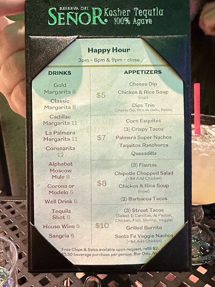 La Palmera Mexican Restaurant Menu - Image 1